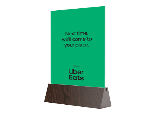 Table Top Sign with Wooden Base