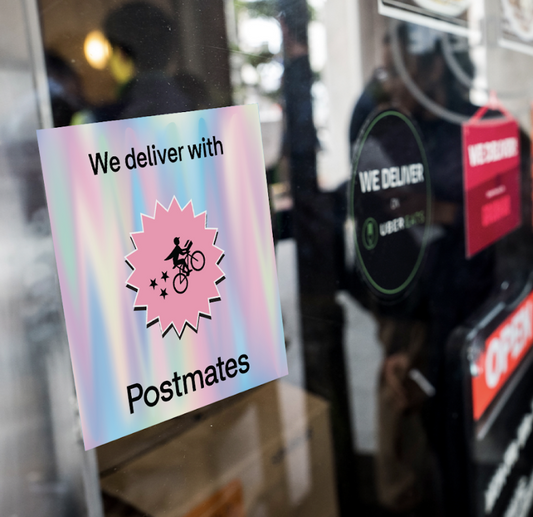 Postmates Window Cling - Holographic
